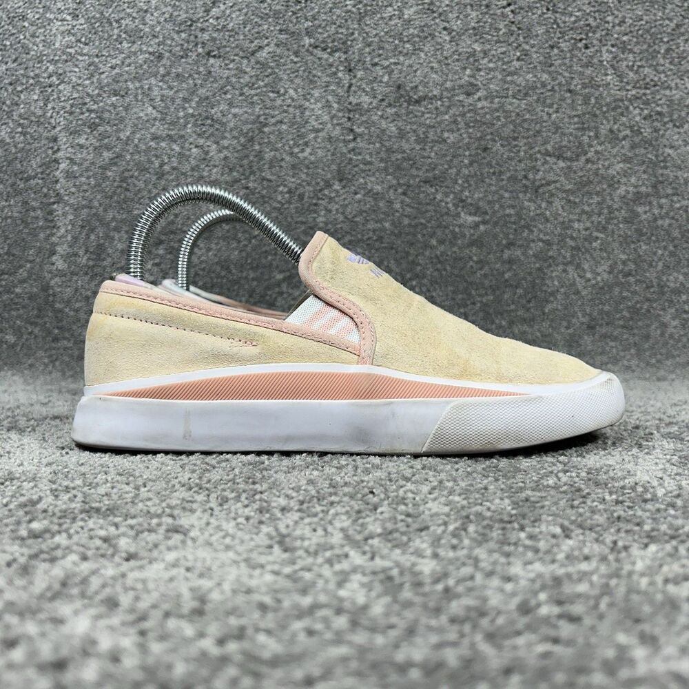 Adidas Sabalo Nora Women’s Size 6 Pink Suede Slip On Casual Loafer Shoes Used